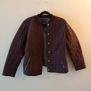 GAP quilted jacket chambray lining birch beer XL Never Worn